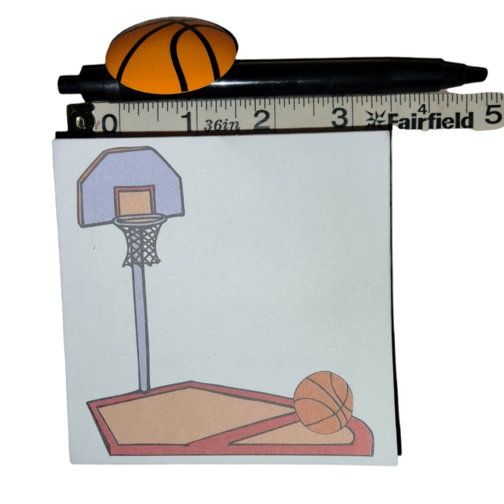 Basketball Notepad & Pen Set - Picture 3 of 11